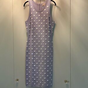 Michael Michael Kors Lavender Sleeveless Dress with White appliqués